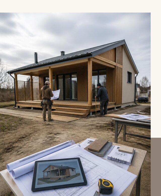 Проектирование домов 7 на 7 с террасой под ключ в Курганинске