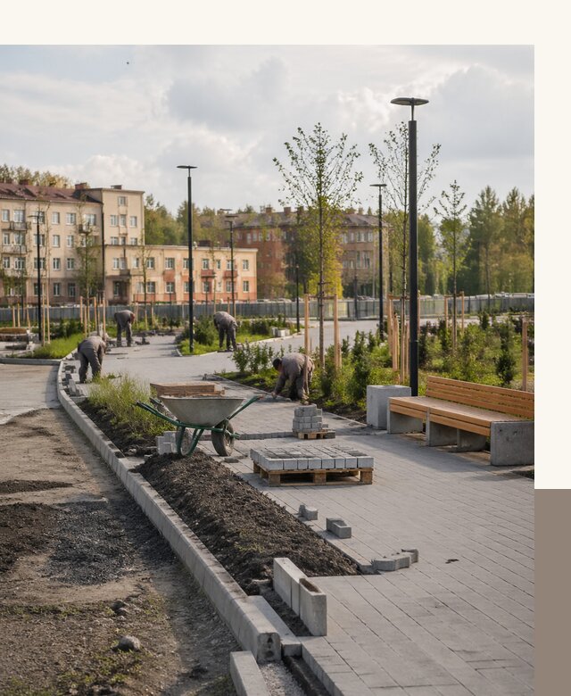 Благоустройство сквера в Курганинске с проектированием и реализацией